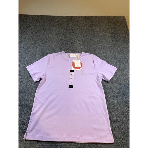 Liz Claiborne Tops - Liz Claiborne Lavender Cotton Short Sleeve T-Shirt Purple Y2K WDMU1349 Womens M